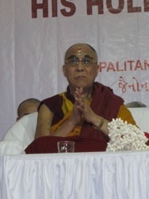 H.H. Dalai Lama at our camp