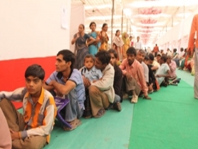 crowd at our camp