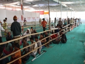 crowd at our camp