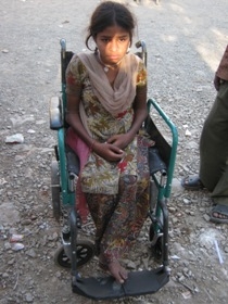 Disabledgirl on a wheelchair