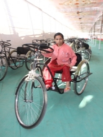 Disabled girl  on a wheelchair