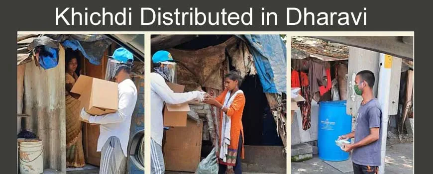 Khichdi Distribution in Dharavi
