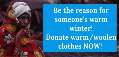 Donate Warm/Woolen Clothes