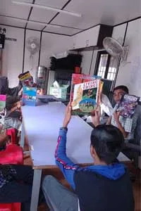 The Glimpse of Books arrangement and Children session